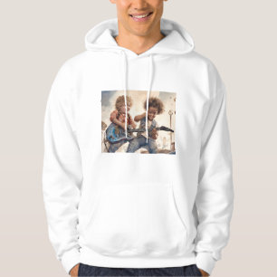 Little Boys Guitar Watercolor Illustration Artwork Hoodie