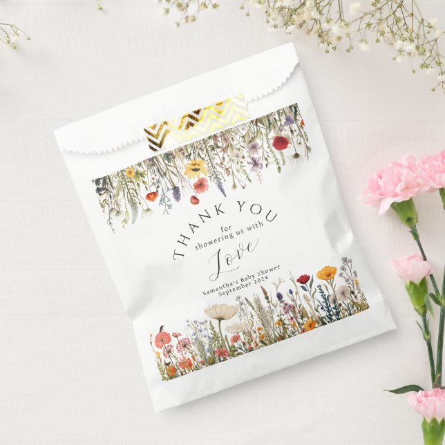 Little Bright Wildflower Flower Baby Shower Favour Bag (Sealed)