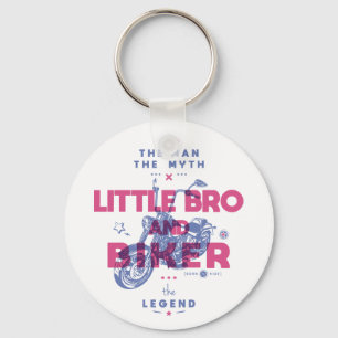 Little bro and biker the man the myth the legend keychain