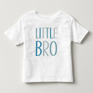 Little Bro Blue & Green Text Brother Sibling Boys Toddler T-shirt