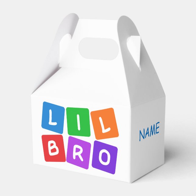 Little Bro custom favour boxes (Front Side)