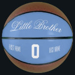 Little Brother<br><div class="desc">Little brother basketball is perfect for basketball brothers and sure to be a hit at baby showers and first birthdays.
Basketball designed for a little brother,  but the design is fully customizable.</div>