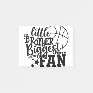 Little Brother Biggest Fan Basketball Post-it Notes
