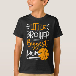 Little Brother Biggest Fan Bysketbyll T-Shirt
