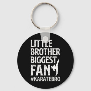 Little Brother Biggest Fan Karate Bro Proud Karate Keychain