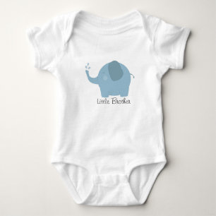 Little Brother Blue Elephant Baby Tee