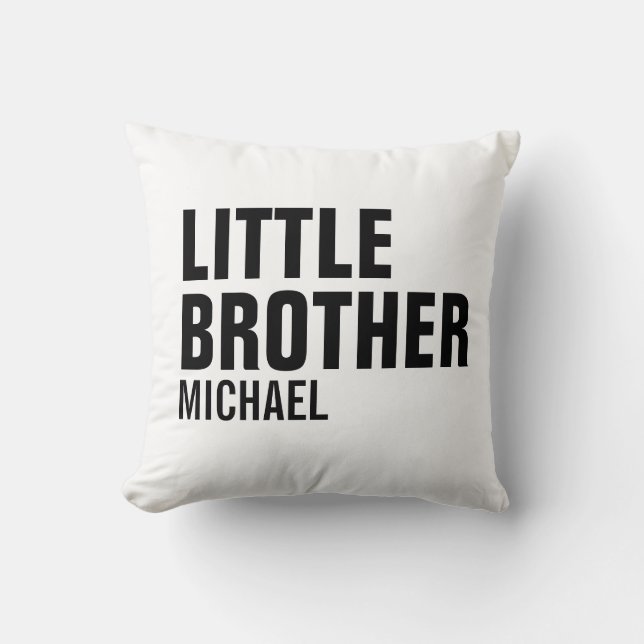 Little Brother Custom Throw Pillow (Front)