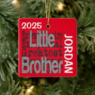 Little Brother Extraordinaire CUSTOM Ceramic Ornament