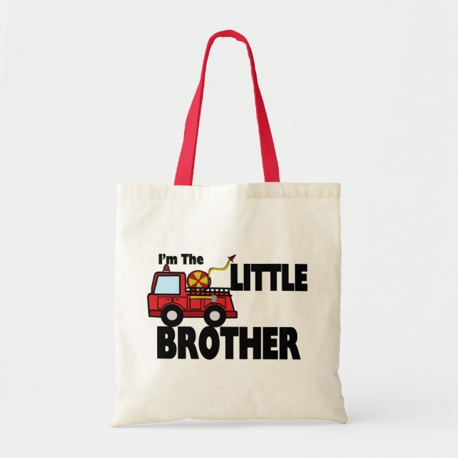 Little Brother Fire Truck Tote Bag (Front)