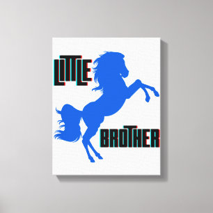 Little Brother Horse Rearing Canvas Print