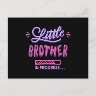 Little brother in progress postcard