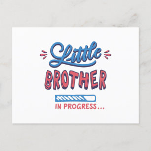 Little brother in progress postcard