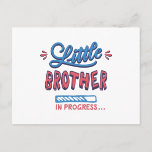 Little brother in progress postcard