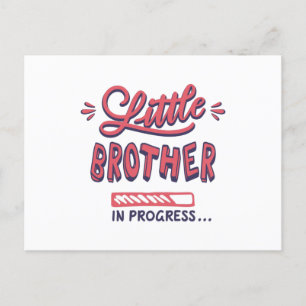 Little brother in progress postcard