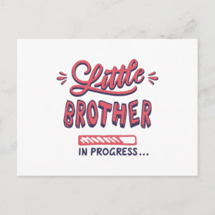 Little brother in progress postcard
