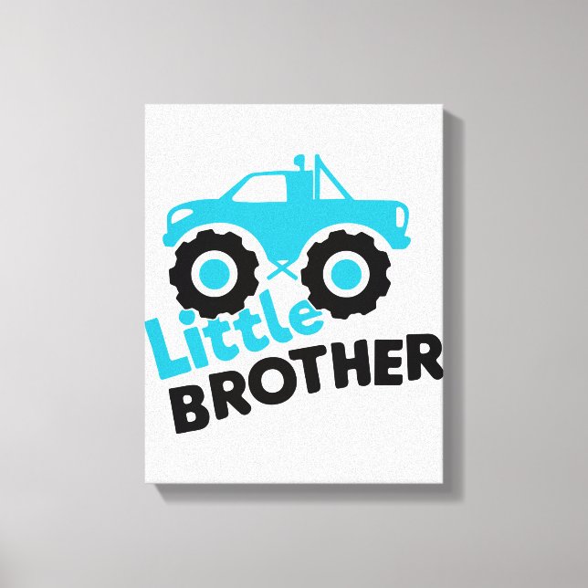Little Brother Monster Truck Canvas Print (Front)