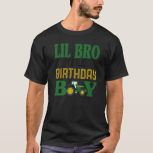 Little Brother of The Birthday for Boy Farm Tracto T-Shirt