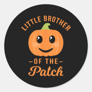 Little Brother Of The Patch Pumpkin Halloween T Sh Classic Round Sticker