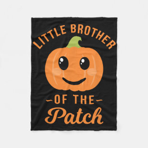 Little Brother Of The Patch Pumpkin Halloween T Sh Fleece Blanket