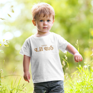 Little Brother Personalized Pregnancy Reveal Boy Toddler T-shirt