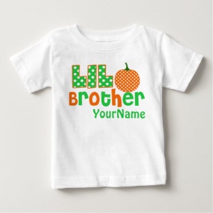 Little Brother Pumpkin Personalized Shirt