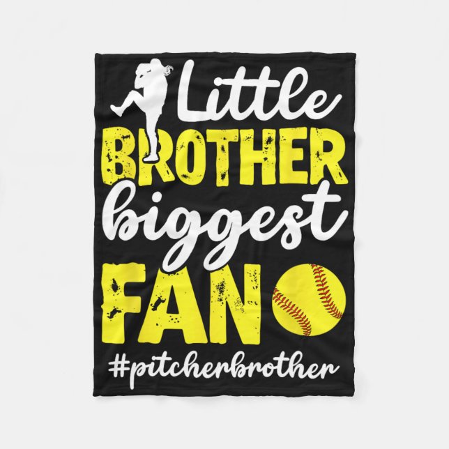 Little Brother Softll Pitcher Brother Softll Pitch Fleece Blanket (Front)