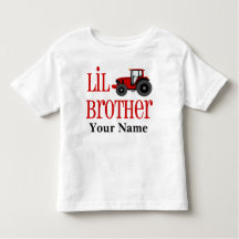 Little Brother Tractor Personalized T-shirt