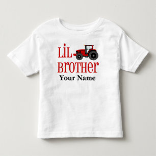 Little Brother Tractor Personalized T-shirt