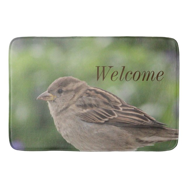 Little Brown Bird Bath Mat (Front)