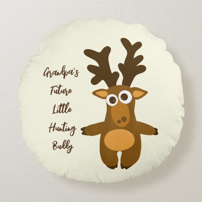 Little brown deer round pillow (Front)
