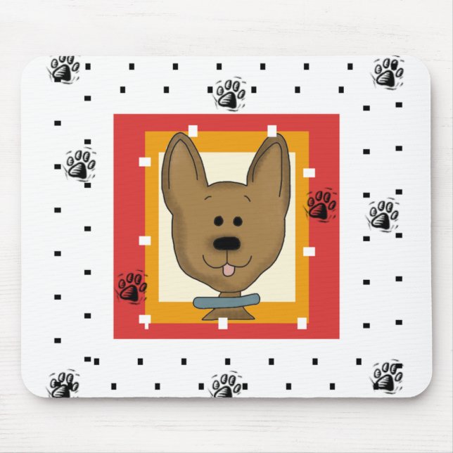 Little Brown Doggie Mouse Pad (Front)