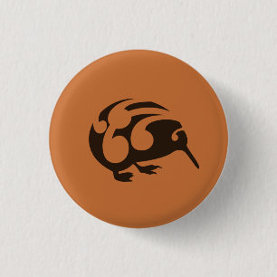 Little Brown KIWI badge 1 Inch Round Button