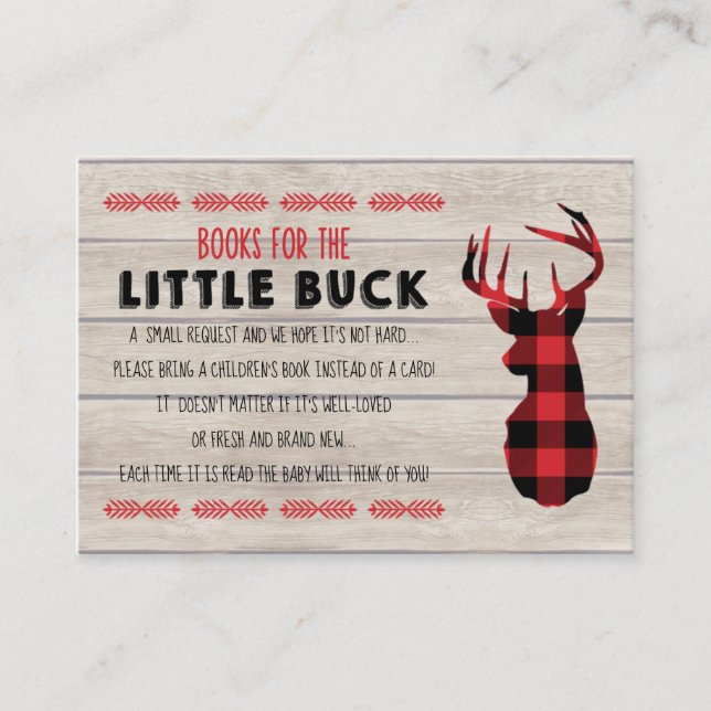 Little Buck Baby Shower | Invitation Insert Card (Front)