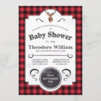 Little Buck - Invitation au Baby shower des bois