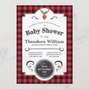 Little Buck - Invitation au Baby shower des bois