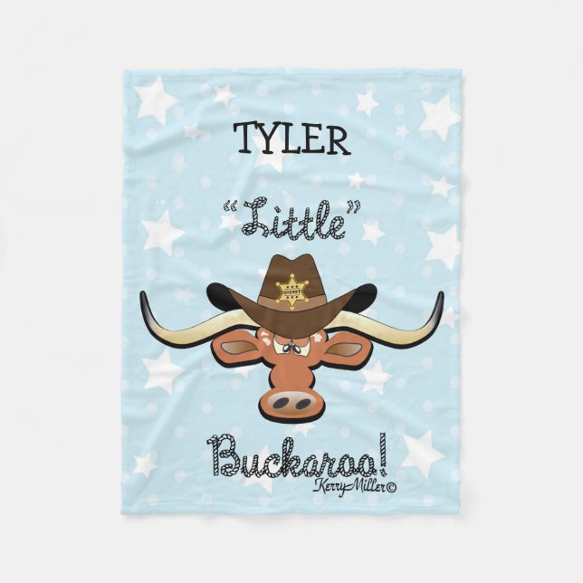 Little Buckaroo Fleece Blanket (Front)