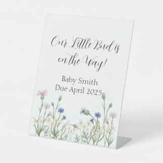 Little Bud baby shower sign
