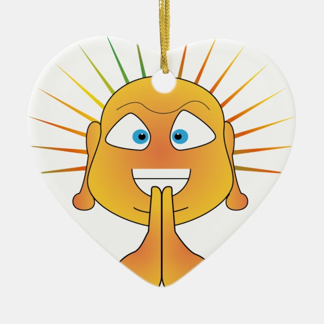 little Buddha Ceramic Ornament (Front)