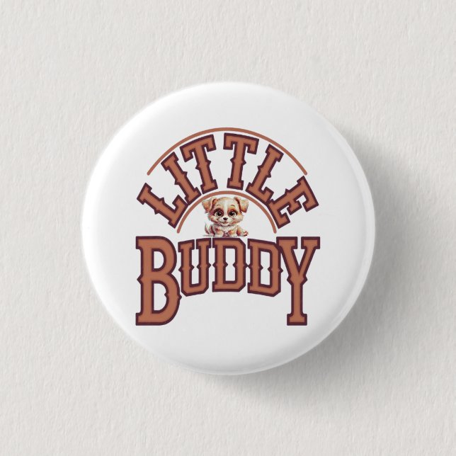 Little Buddy 1 Inch Round Button (Front)