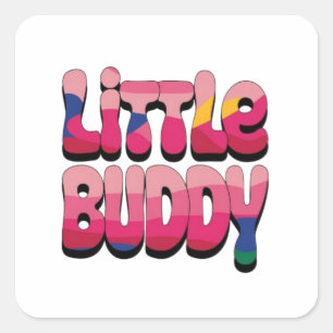 little buddy square sticker