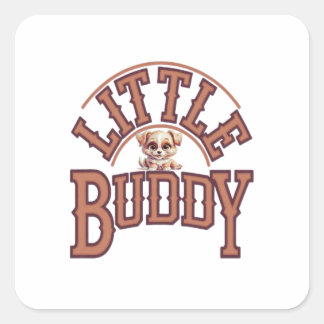 Little Buddy Square Sticker