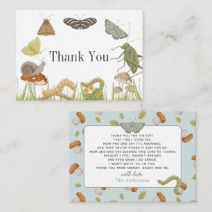 Little Bug Insects Mushroom Boy Baby Shower Card