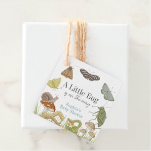 Little Bug Insects Mushroom Boy Baby Shower  Favour Tags
