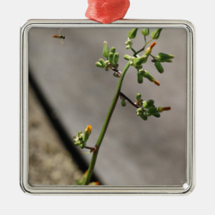 Little Bug, Little Flower Metal Ornament