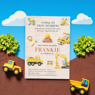 Little Builder Construction Party Invitation
