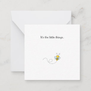 Little Bumble Bee Mini Merci Carte Note