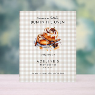 Little Bun in the Oven Baby Shower Welcome Sign 