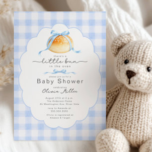Little Bun in the Oven Boy Shower Invite