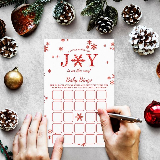 Little Bundle Of Joy Christmas Baby Shower Bingo (Creator Uploaded)