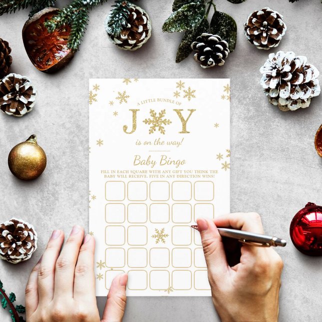 Little Bundle Of Joy Christmas Baby Shower Bingo (Creator Uploaded)